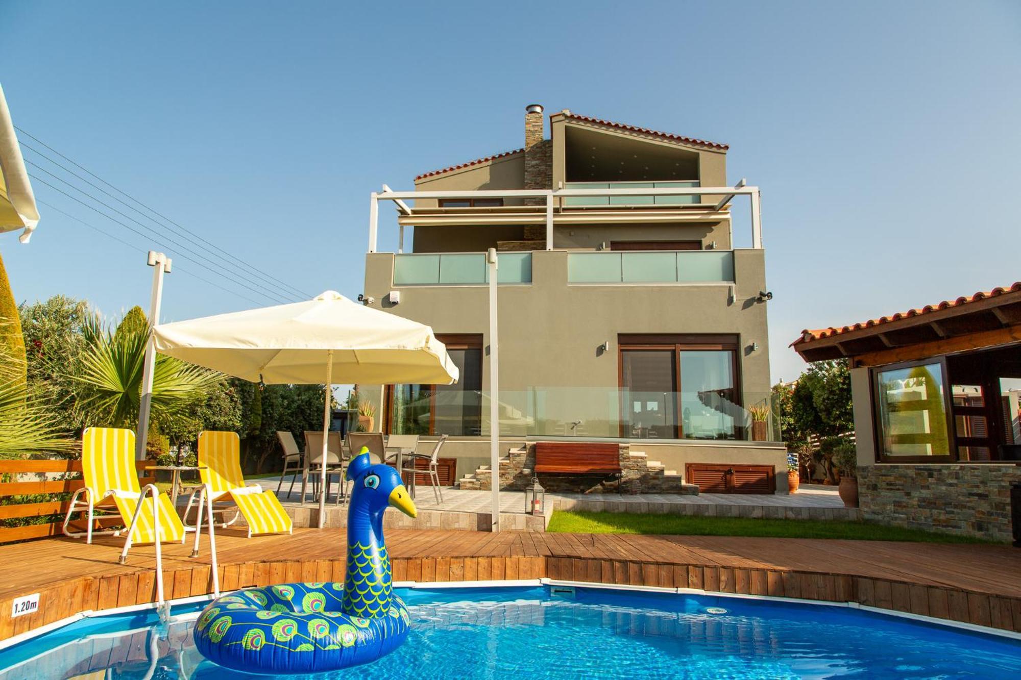 A Cozy Eco Villa By The Sea Gouves Buitenkant foto